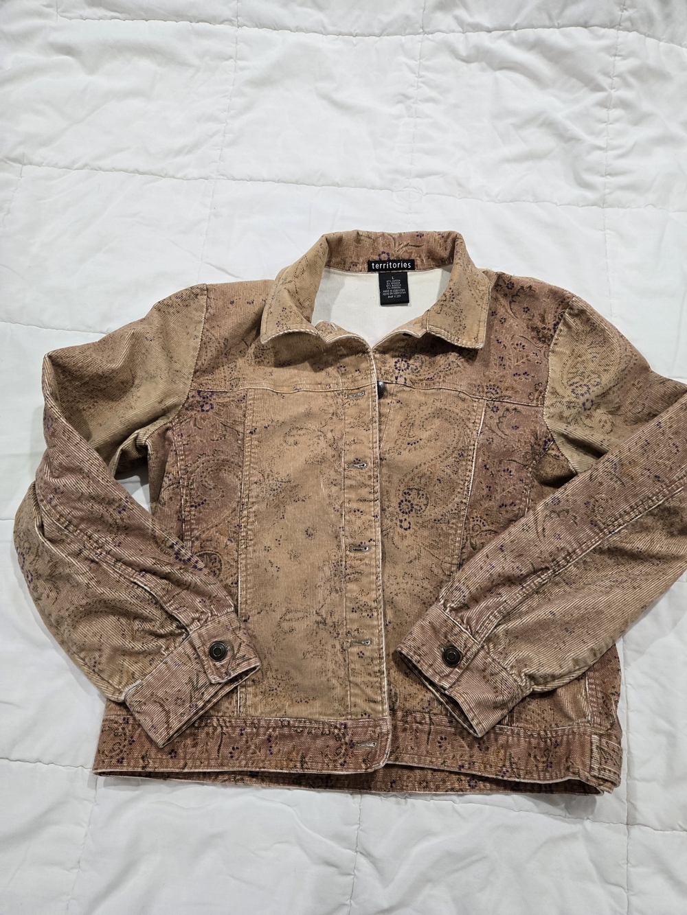 Territories Women's Tan Paisley Utility Jacket